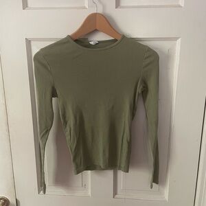Cotton On Green Ribbed Long Sleeve